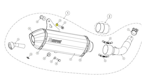 Akrapovic dr4 rondella honda - rondella,